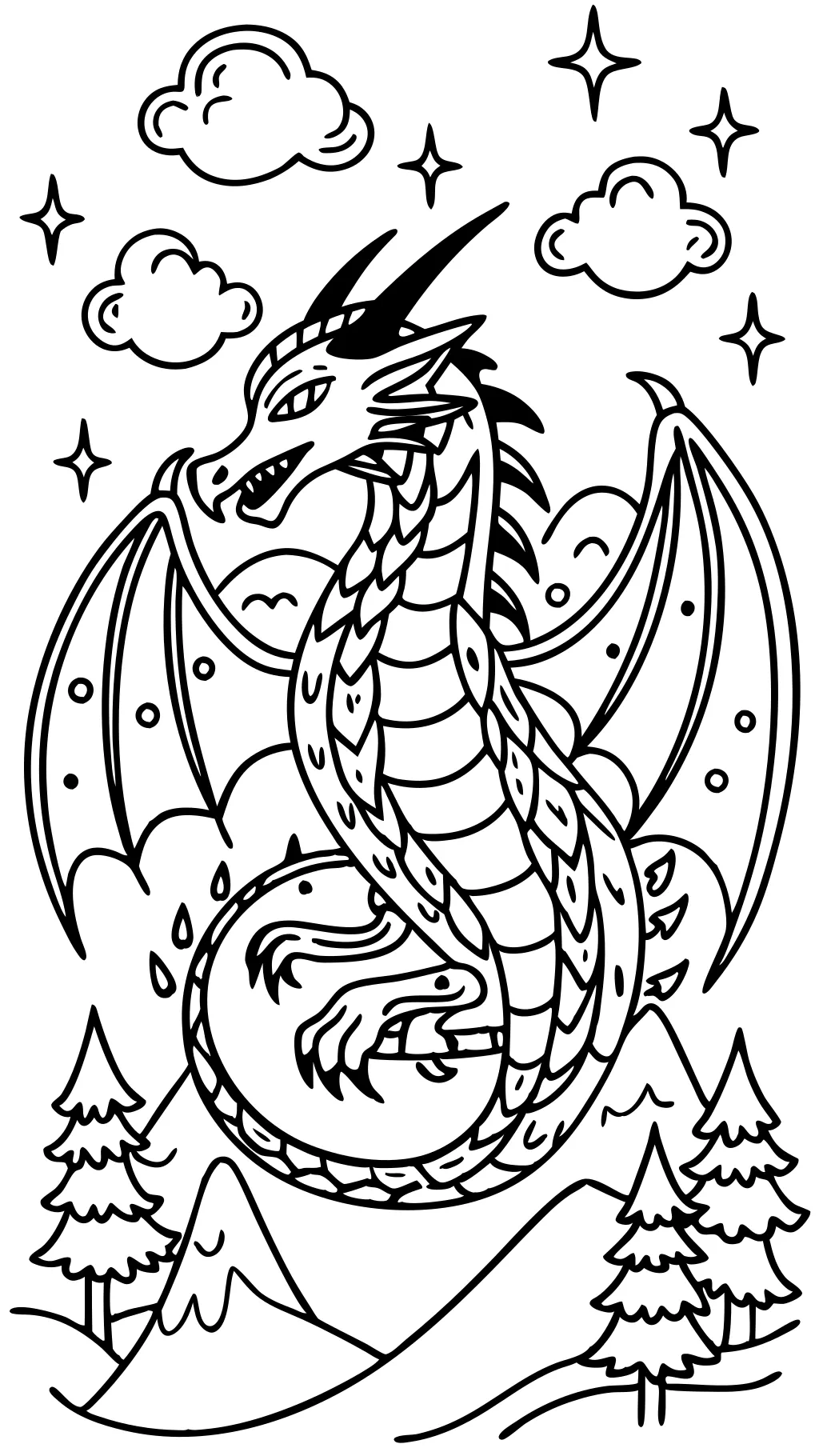 adult coloring pages dragon